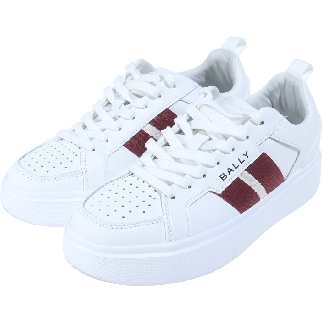 BALLY(バリー) WMSN BENNYS W O U001 ベニーズ レザー ローカットスニーカー ホワイト/レッド レディース US5.5/22.5cm 6313195