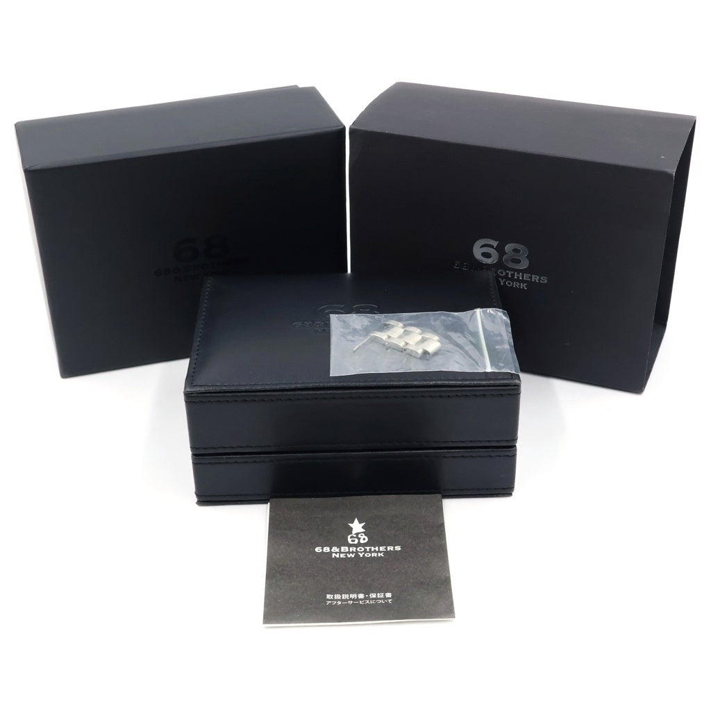 68 BROTHERS(68ブラザーズ) EXMACHINA エクスマキナ ロゴ刻印 クオーツ アナログウォッチ 腕時計 シルバー