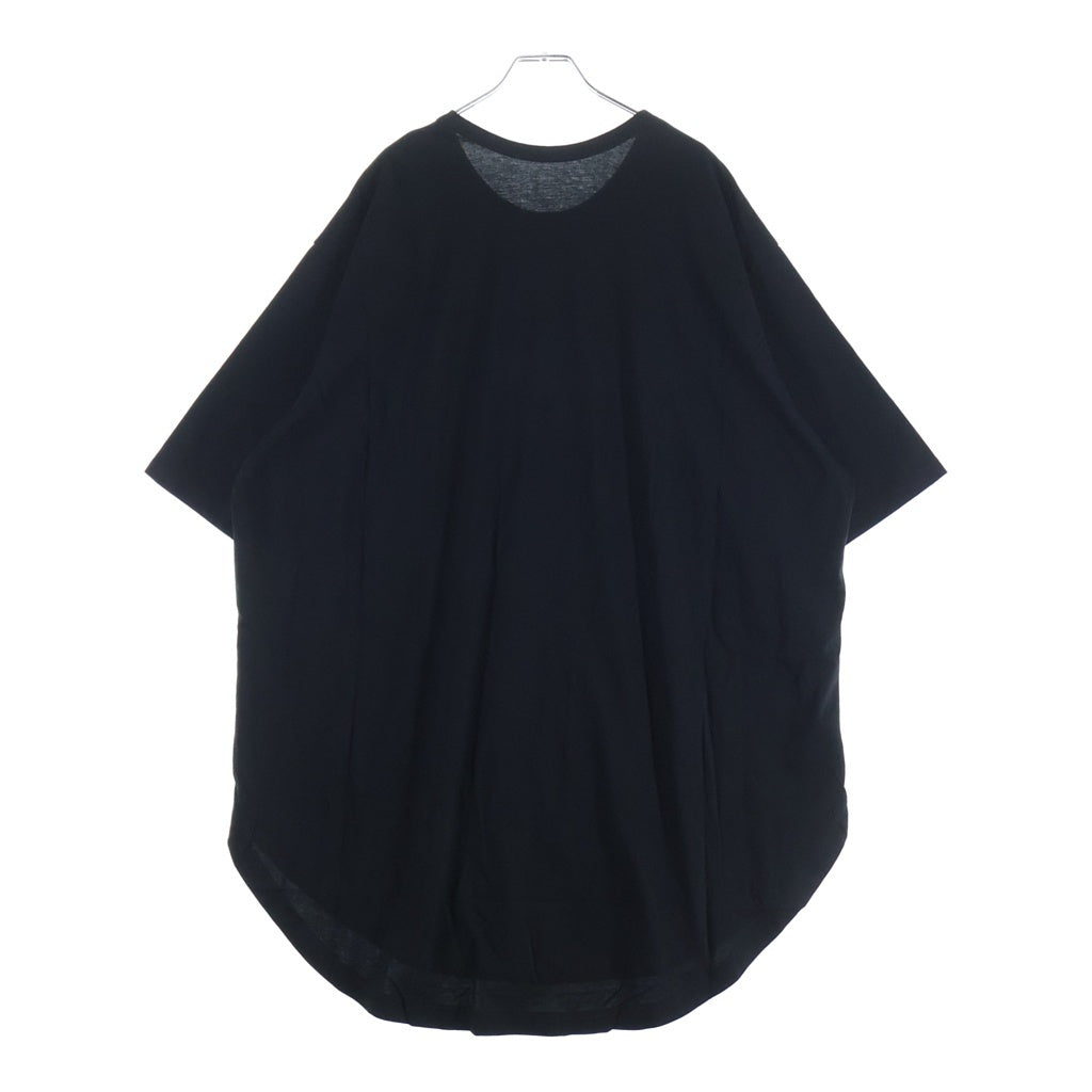 Ground Y(グラウンドワイ) COTTON JERSEY HEM ROUND JUMBO T-SHIRT SHORT SLEEVES コットン ジャージー ヘム ラウンド ジャンボ 半袖Tシャツ カットソー ブラック GA-T05-040