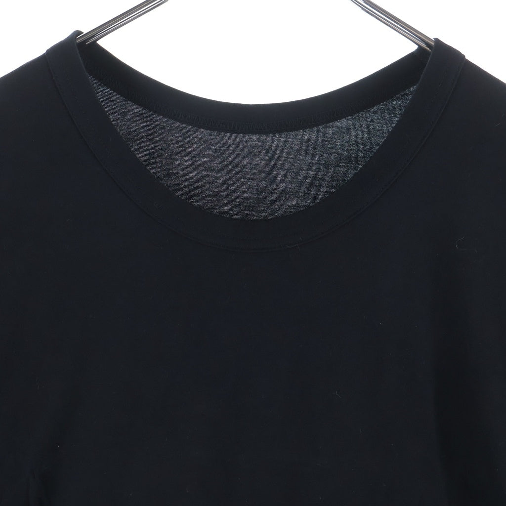 Ground Y(グラウンドワイ) COTTON JERSEY HEM ROUND JUMBO T-SHIRT SHORT SLEEVES コットン ジャージー ヘム ラウンド ジャンボ 半袖Tシャツ カットソー ブラック GA-T05-040