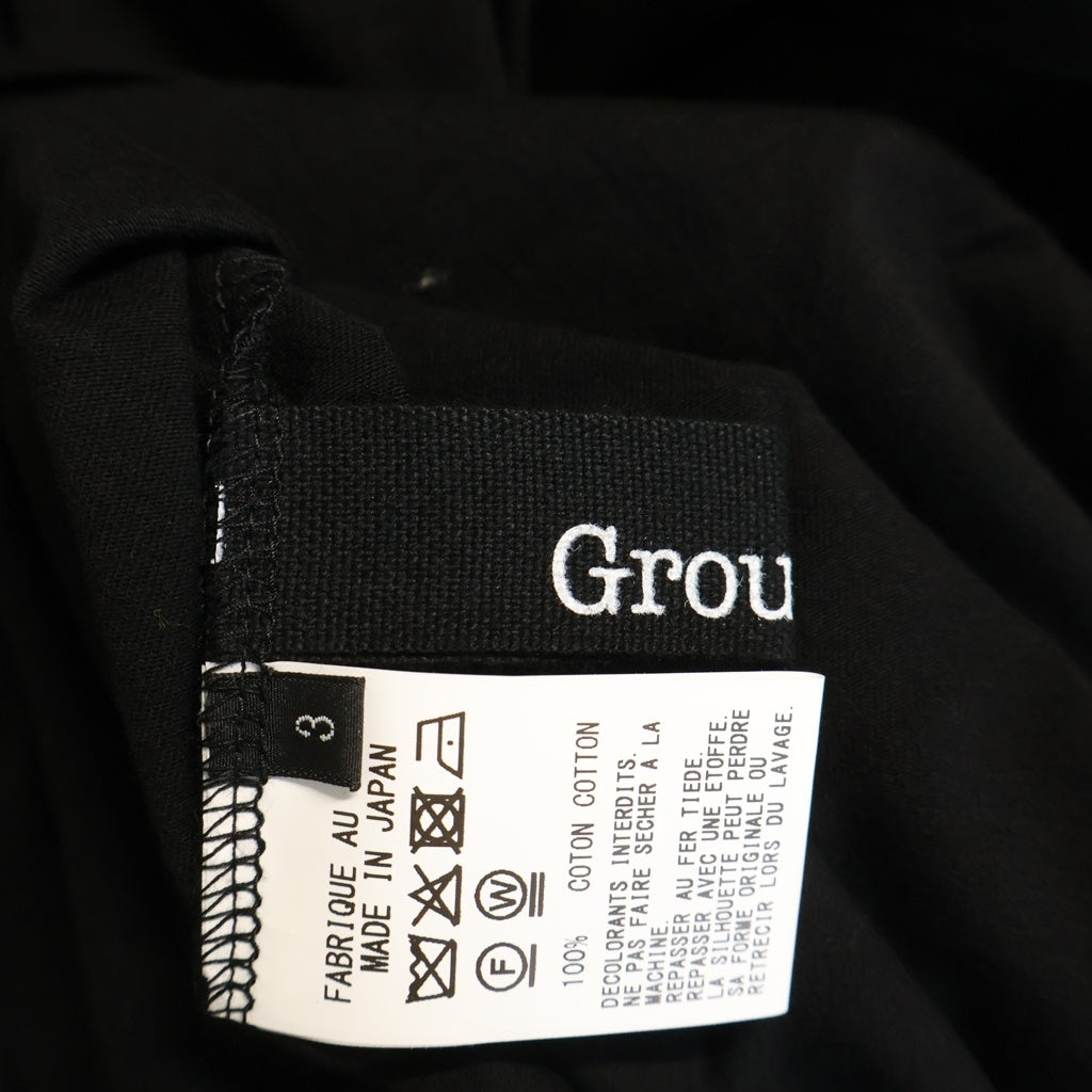 Ground Y(グラウンドワイ) COTTON JERSEY HEM ROUND JUMBO T-SHIRT SHORT SLEEVES コットン ジャージー ヘム ラウンド ジャンボ 半袖Tシャツ カットソー ブラック GA-T05-040