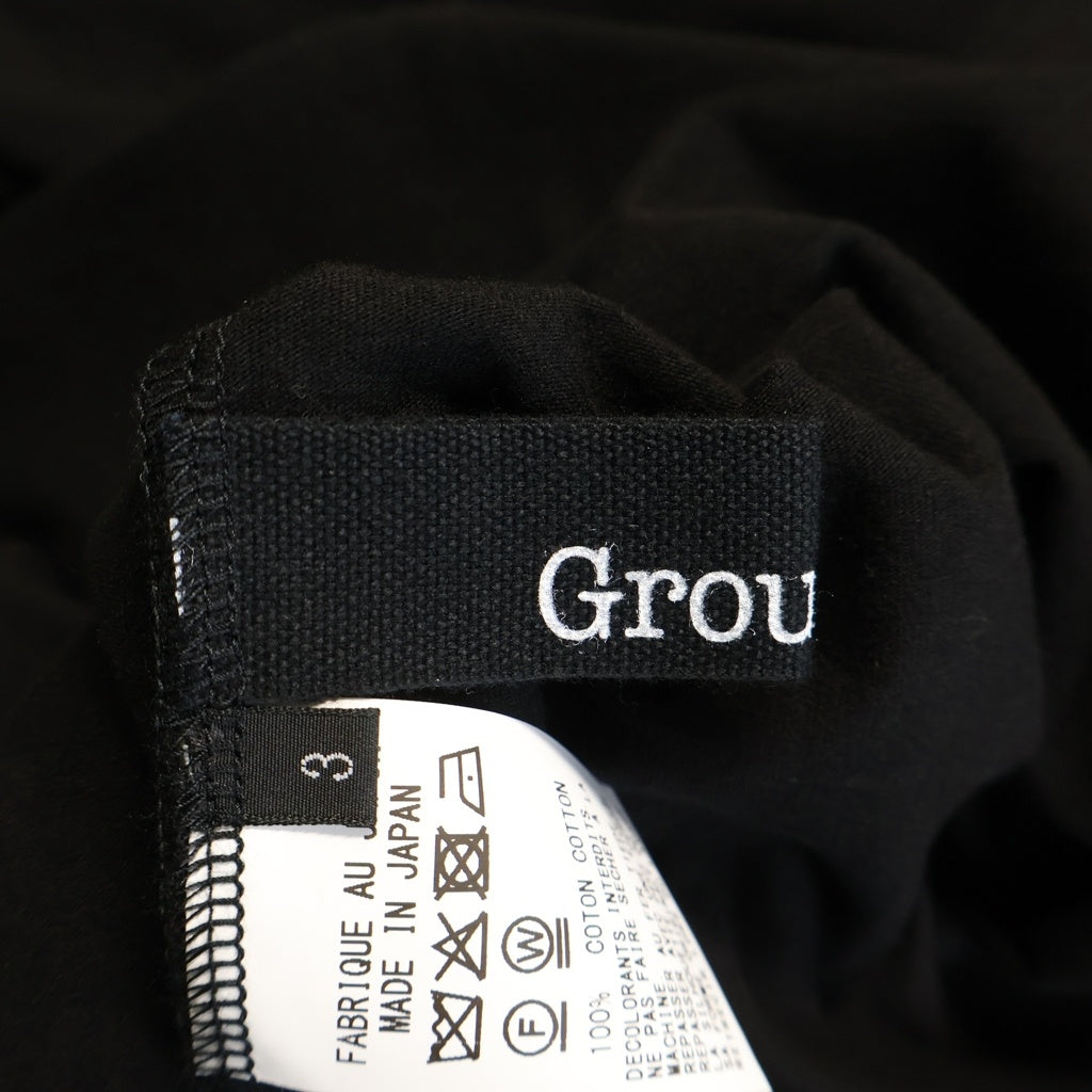 Ground Y(グラウンドワイ) COTTON JERSEY HEM ROUND JUMBO T-SHIRT LONG SLEEVES コットン ジャージー ヘム ラウンド ジャンボ 長袖Tシャツ カットソー ブラック GA-T06-040