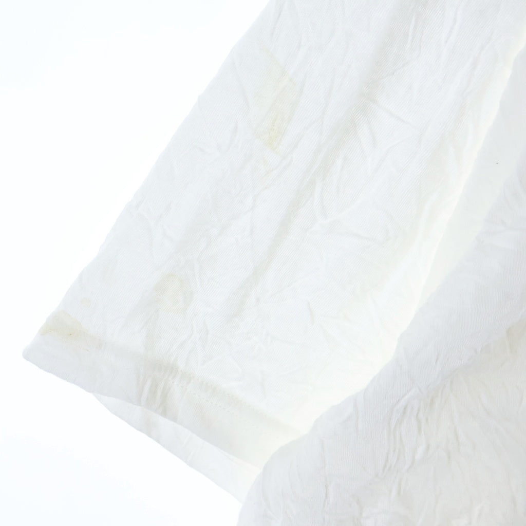Ground Y(グラウンドワイ) CATCH WASHER HEM ROUND JUMBO T-SHIRT SHORT SLEEVES キャッチ ワッシャー ヘム ラウンド ジャンボ 半袖Tシャツ カットソー ホワイト GA-T05-042