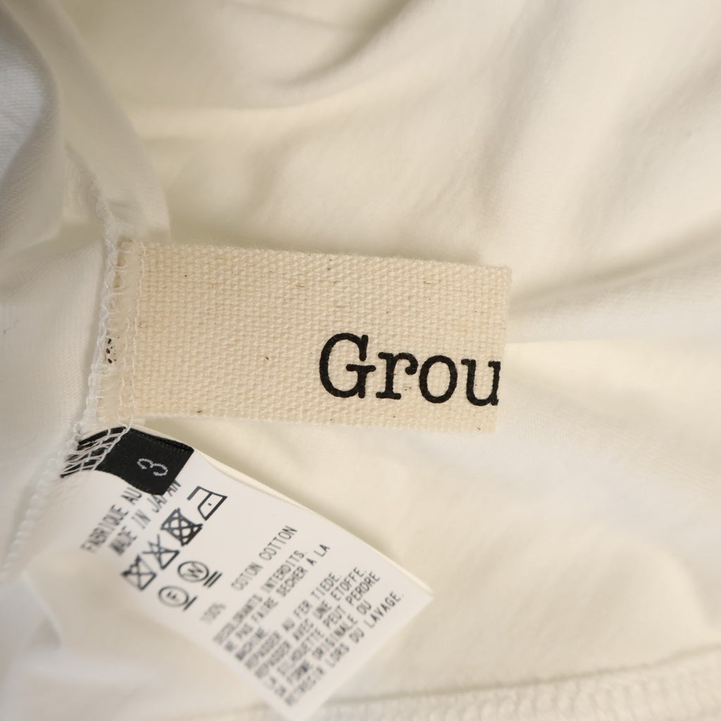 Ground Y(グラウンドワイ) COTTON JERSEY HEM ROUND JUMBO T-SHIRT SHORT SLEEVES コットン ジャージー ヘム ラウンド ジャンボ 半袖Tシャツ カットソー ホワイト GA-T05-040