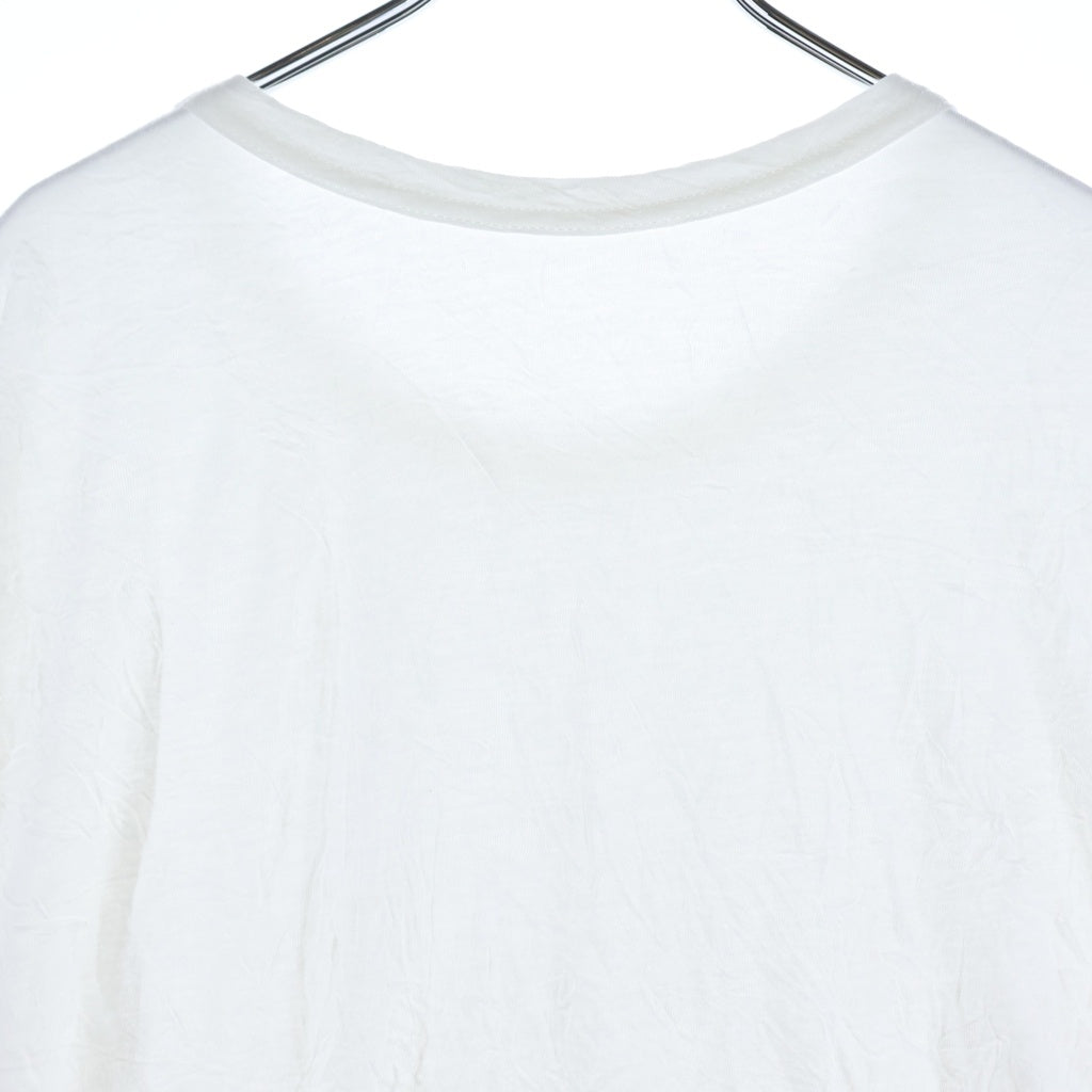 Ground Y(グラウンドワイ) CATCH WASHER HEM ROUND JUMBO T-SHIRT SHORT SLEEVES キャッチ ワッシャー ヘム ラウンド ジャンボ 半袖Tシャツ カットソー ホワイト GA-T05-042
