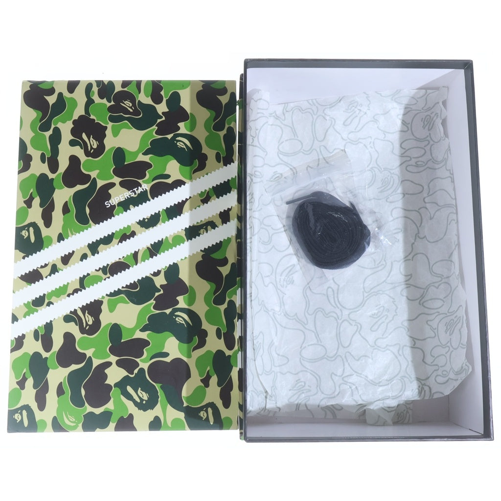 A BATHING APE(アベイシングエイプ) ×adidas Superstar 80s アディダス スーパースター ローカットスニーカー ホワイト/ブラック US9.5/27.5cm GZ8980