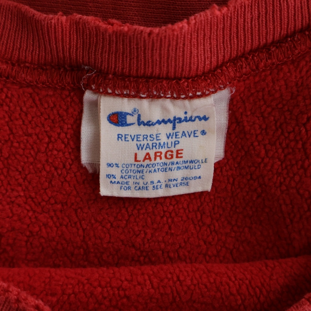 CHAMPION(チャンピオン) 80S VINTAGE REVERSE WEAVE ヴィンテージ リバースウィーブ トリコタグ中期 クルーネックスウェットトレーナー レッド