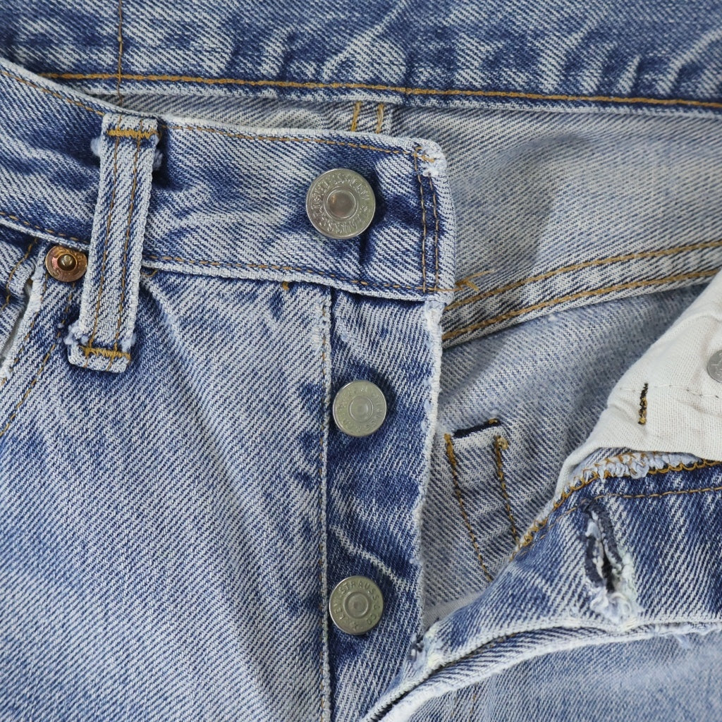 Levi's(リーバイス) 70S VINTAGE 501 66後期 ヴィンテージ ボタン裏6 スモールe ボタンフライデニムパンツ レディース インディゴ