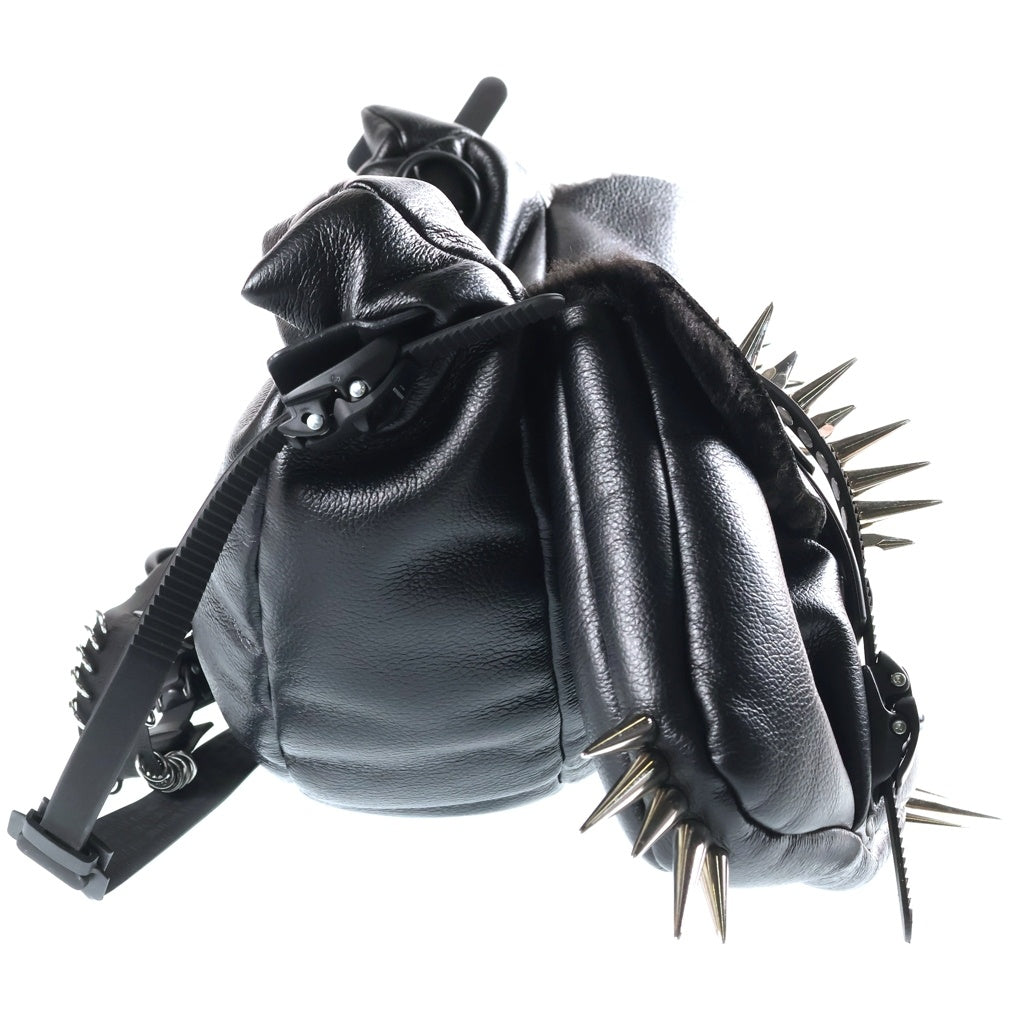 COMME des GARCONS(コムデギャルソン) 24AW ×インナーラウム スモールスパイクハーフムーンショルダーバッグ ブラック JP-K202