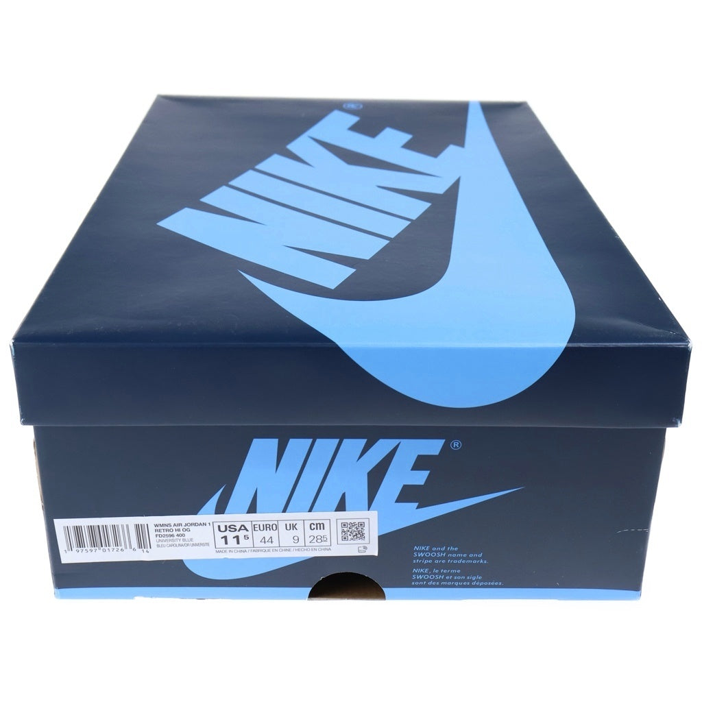 NIKE(ナイキ) WMNS AIR JORDAN RETRO HIGH OG FIRST IN FLIGHT エア ジョーダン 1 レトロ ファースト イン フライト ハイカットスニーカー ライトブルー US11.5/28.5cm FD2596-400