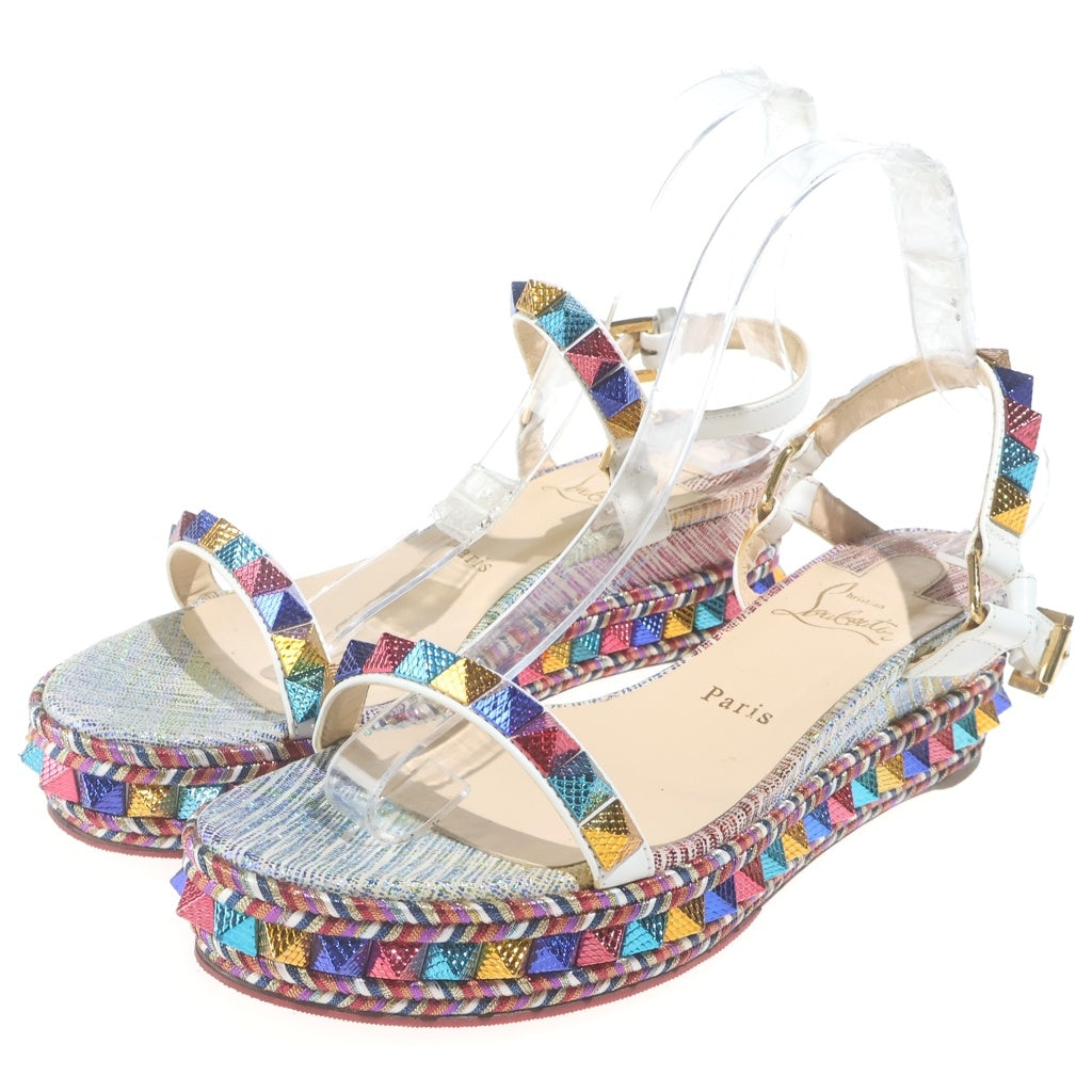 CHRISTIAN LOUBOUTIN(クリスチャンルブタン) PYRACLOU 60 SUEDE UNICORN ピラクル スウェード ユニコーン カラースタッズ サンダル レディース マルチカラー 1181057