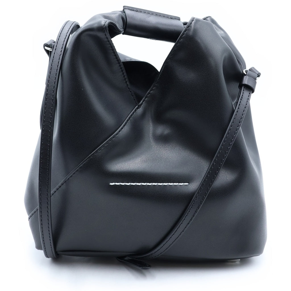 MM6 Maison Margiela(エムエムシックスメゾンマルジェラ) ジャパニーズ 2WAY フェイクレザー クロスボディ ショルダーバッグ ブラック S54WD0106