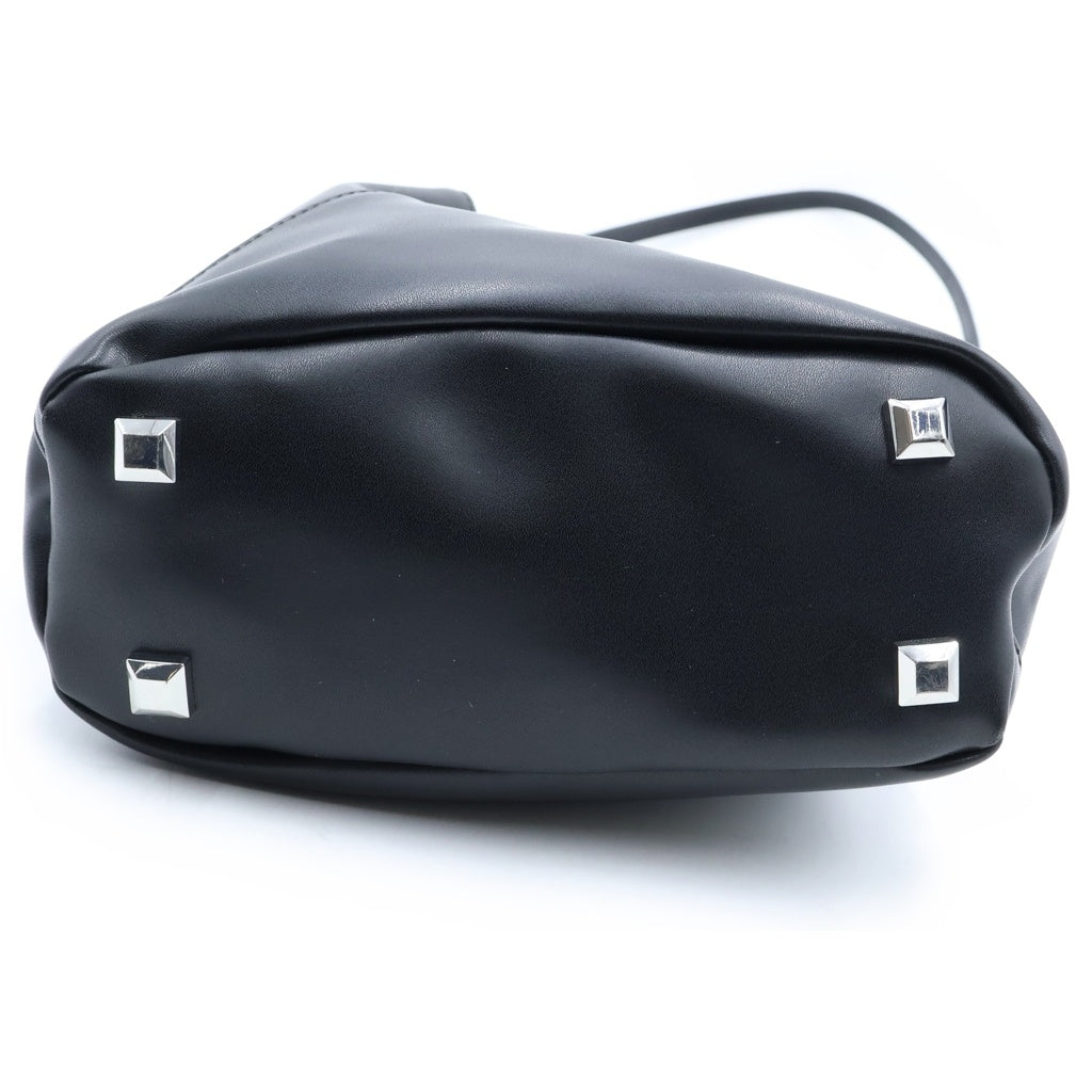 MM6 Maison Margiela(エムエムシックスメゾンマルジェラ) ジャパニーズ 2WAY フェイクレザー クロスボディ ショルダーバッグ ブラック S54WD0106