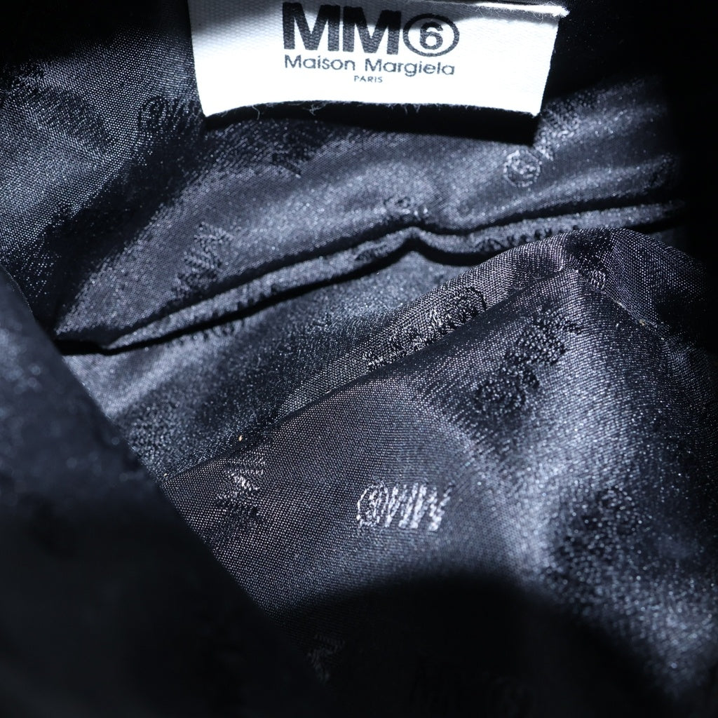 MM6 Maison Margiela(エムエムシックスメゾンマルジェラ) ジャパニーズ 2WAY フェイクレザー クロスボディ ショルダーバッグ ブラック S54WD0106