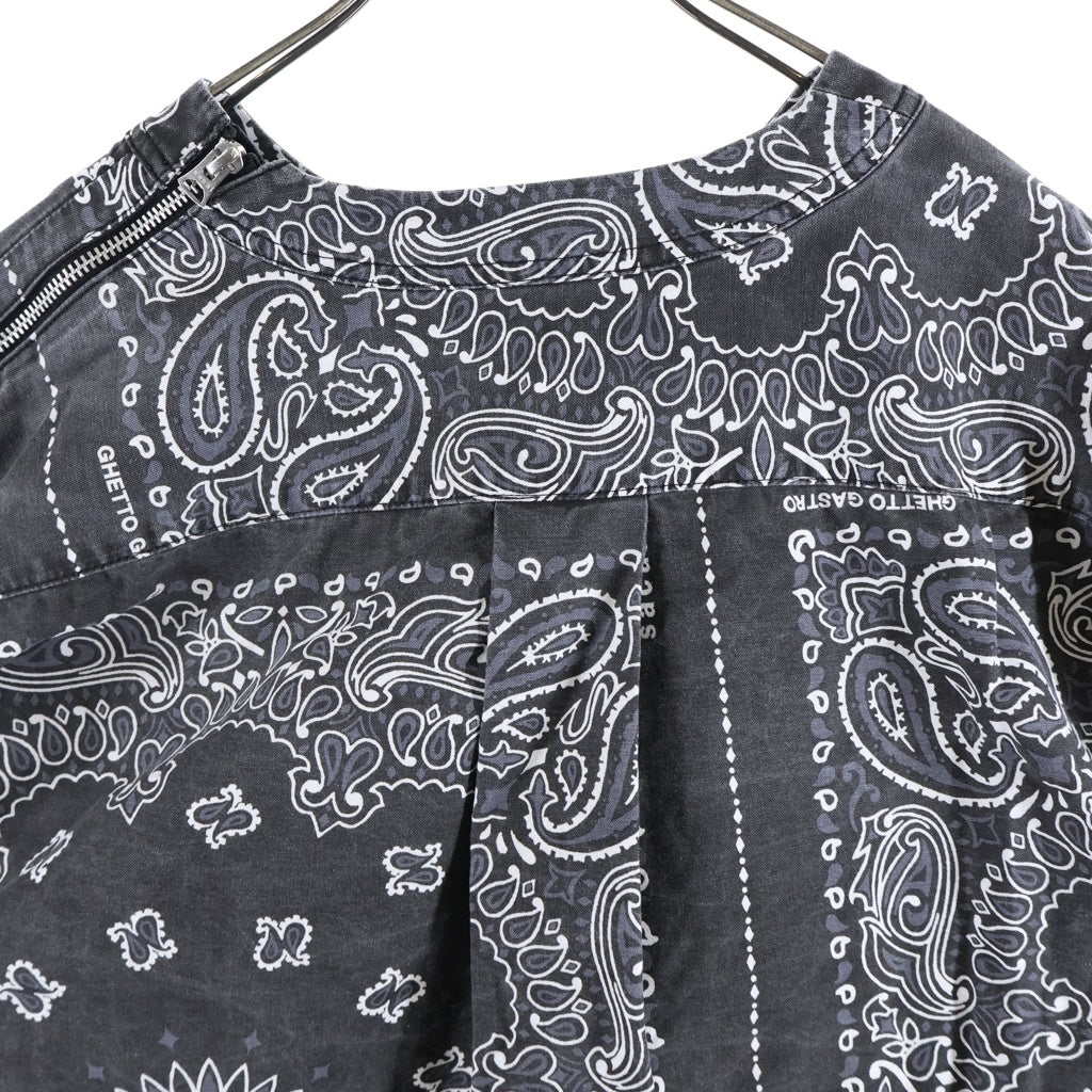 Sacai(サカイ) 23SS GHETTO GASTRO BANDANA PRINT PULLOVER ゲットー ガストロ バンダナプリント クルーネック 半袖プルオーバーシャツ ブラック 23-0639S