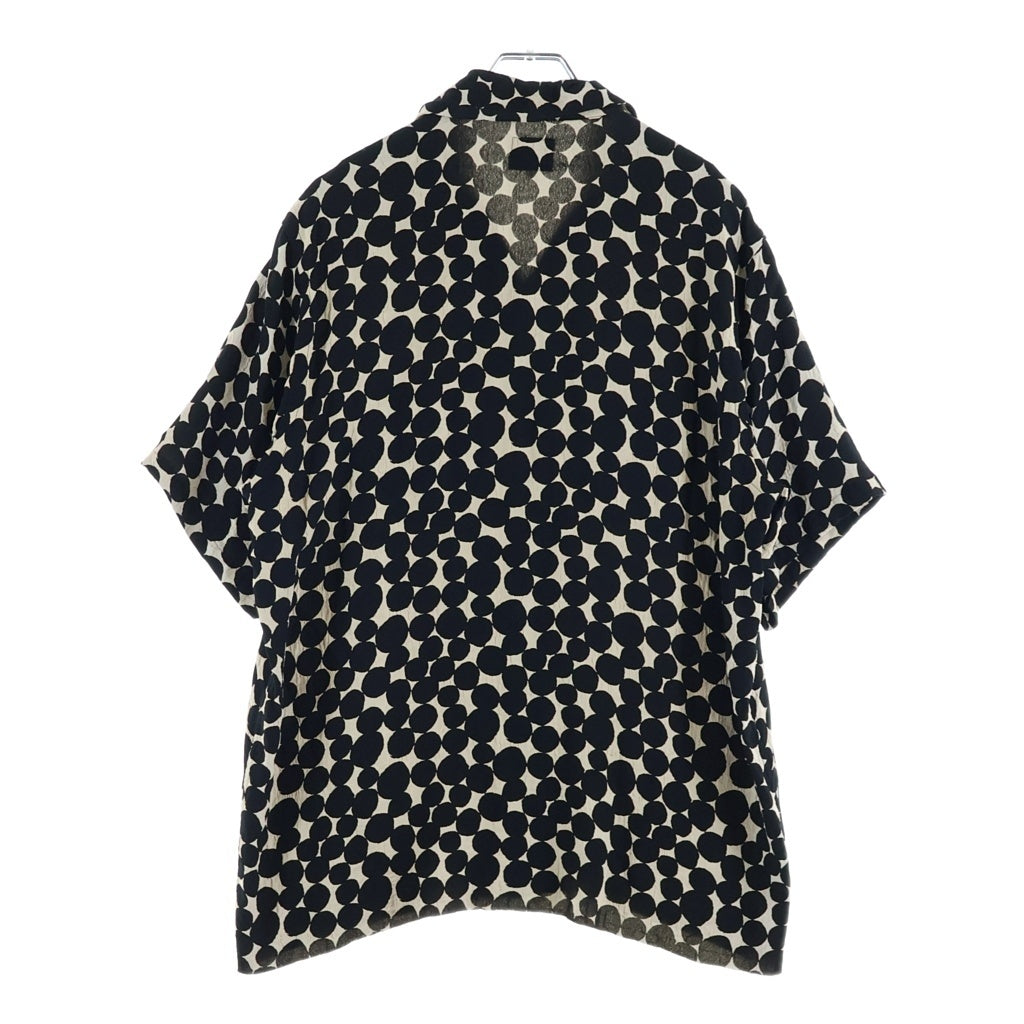 Needles(ニードルス) 21SS C.O.B. S/S ONE-UP SHIRT ワンアップ レーヨン 幾何学柄 半袖シャツ ブラック IN089
