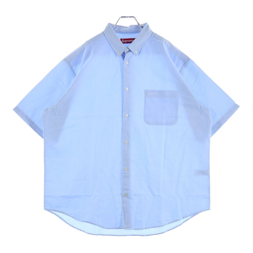 SUPREME(シュプリーム) 25SS Loose Fit Oxford S/S Shirt ルーズフィット オックスフォード ボタンダウン 半袖シャツ ライトブルー