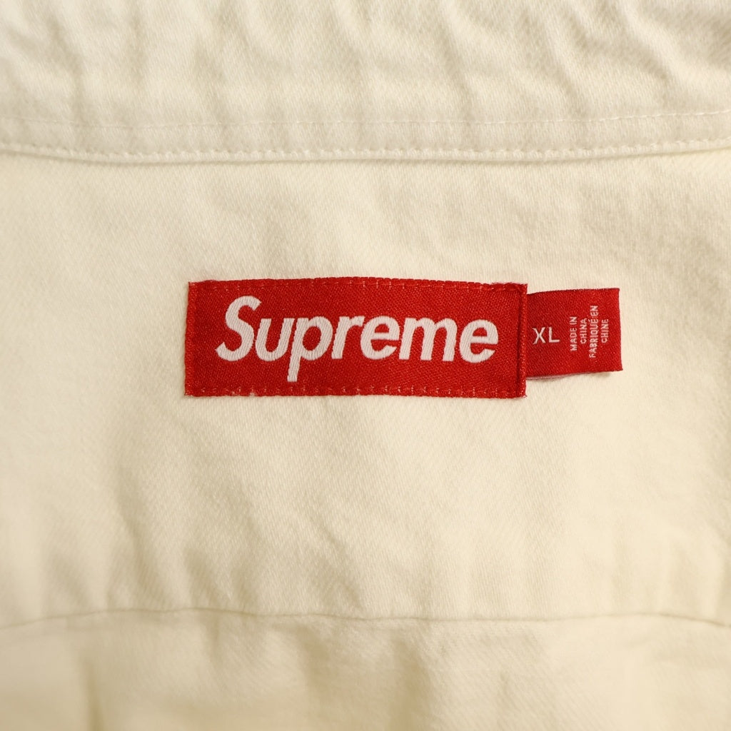 SUPREME(シュプリーム) 25SS Small Box Denim Shirt スモールボックスロゴ デニム長袖シャツ ホワイト