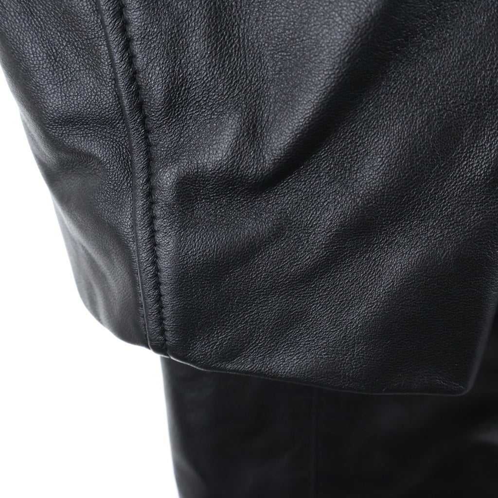 SUPREME(シュプリーム) 26SS ×Schott Leather Overcoat ショット ラムレザー コート ジャケット ブラック