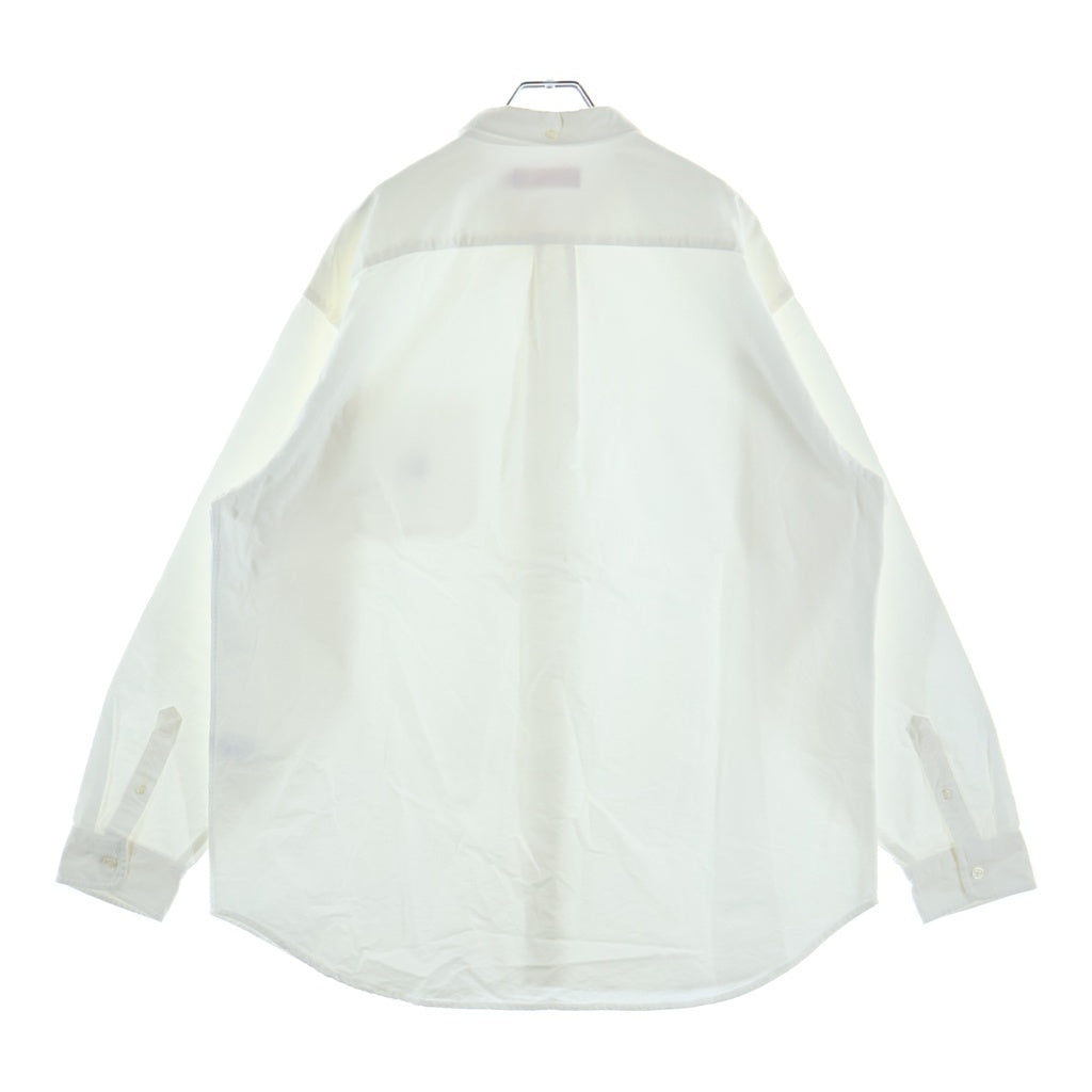 SUPREME(シュプリーム) 24SS Loose Fit Flannel Oxford Shirt クラウンロゴ ルーズフィット フランネル オックスフォード長袖シャツ ホワイト