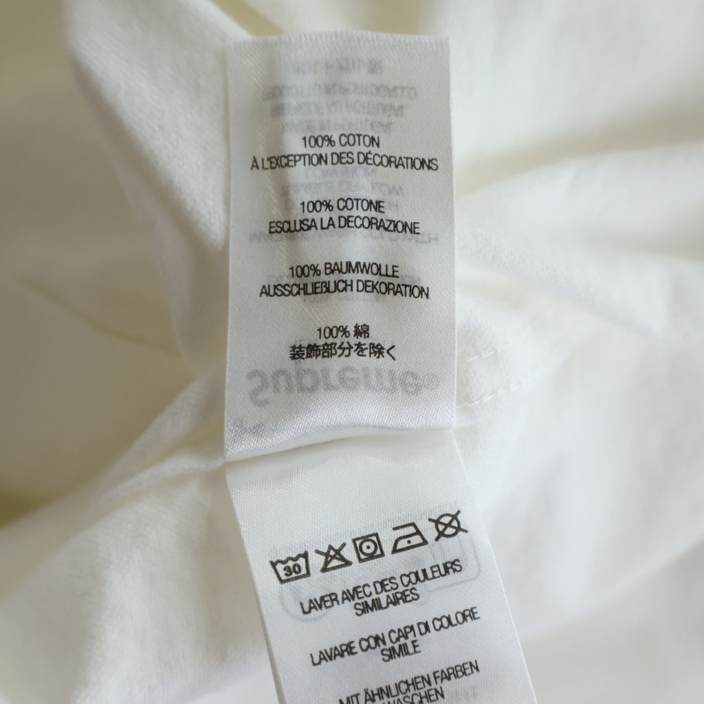 SUPREME(シュプリーム) 24SS Loose Fit Flannel Oxford Shirt クラウンロゴ ルーズフィット フランネル オックスフォード長袖シャツ ホワイト