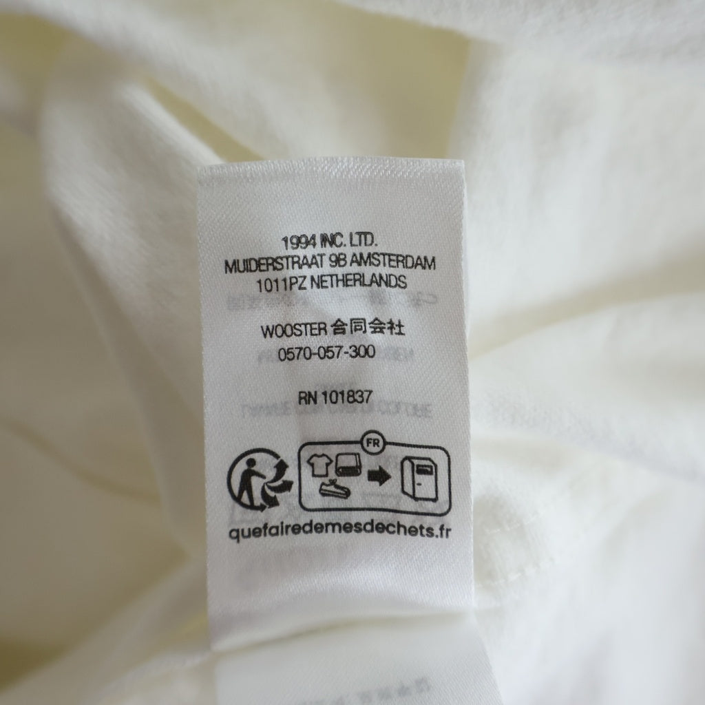 SUPREME(シュプリーム) 24SS Loose Fit Flannel Oxford Shirt クラウンロゴ ルーズフィット フランネル オックスフォード長袖シャツ ホワイト
