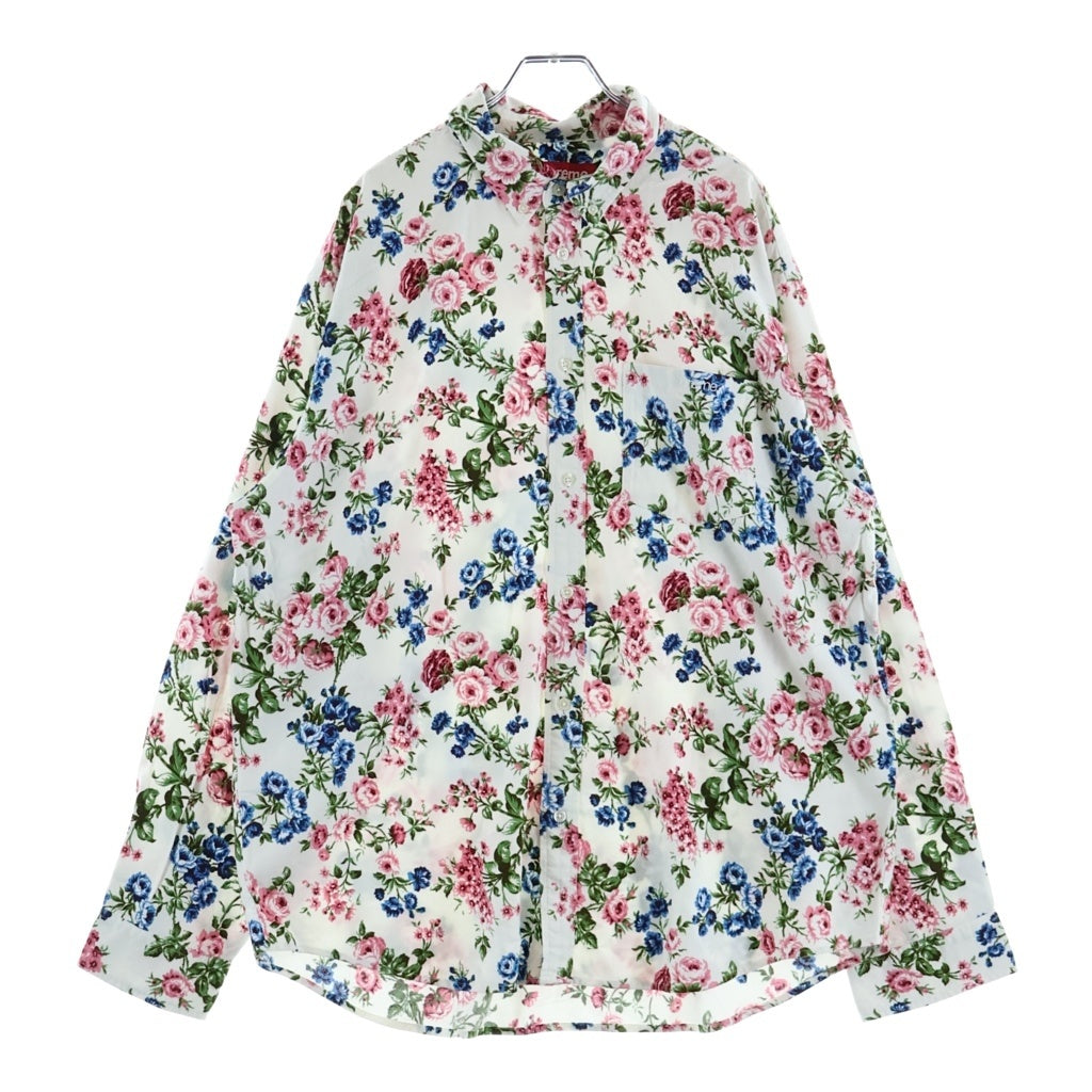 SUPREME(シュプリーム) 26SS Floral Flannnel Shirt フローラル総柄 フランネル長袖シャツ ホワイト