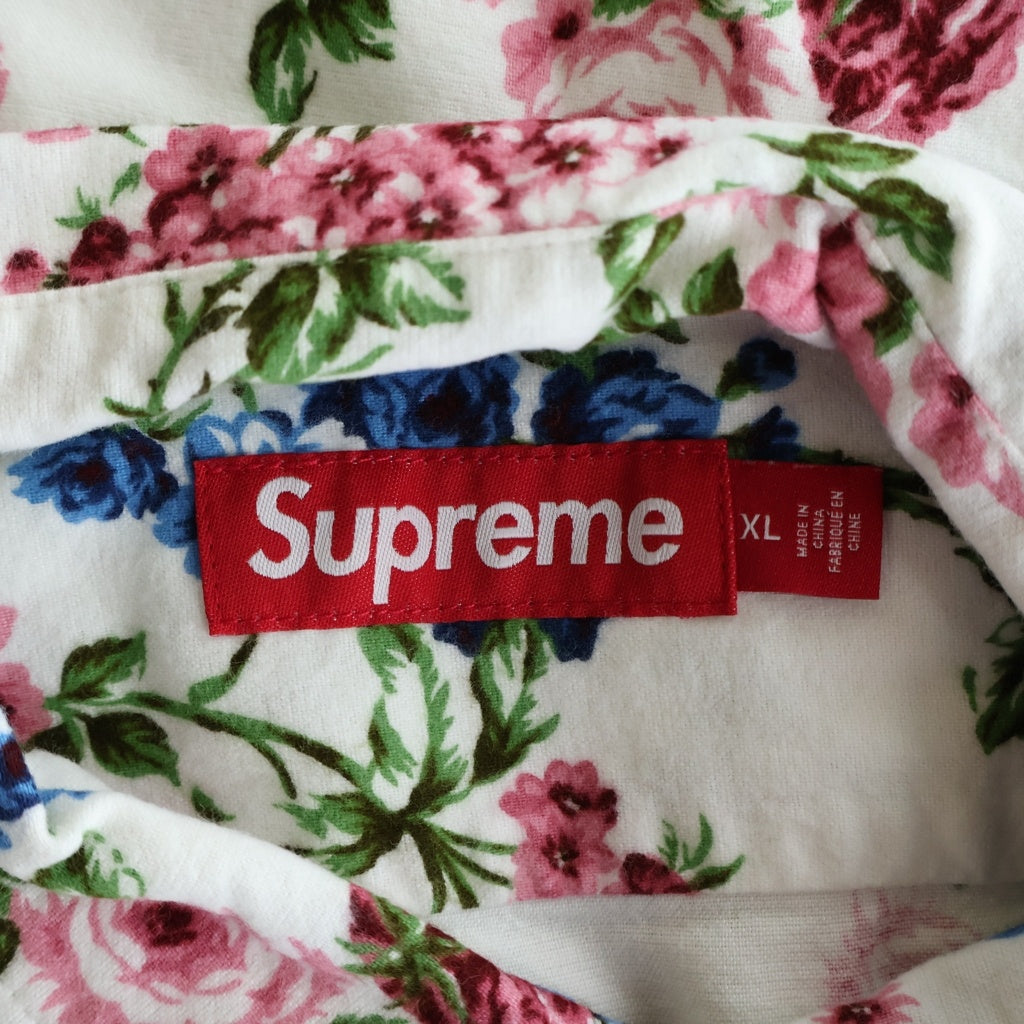 SUPREME(シュプリーム) 26SS Floral Flannnel Shirt フローラル総柄 フランネル長袖シャツ ホワイト