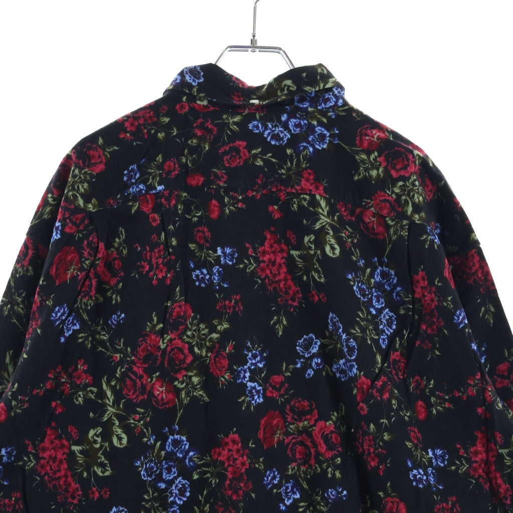 SUPREME(シュプリーム) 26SS Floral Flannnel Shirt フローラル総柄 フランネル長袖シャツ ブラック