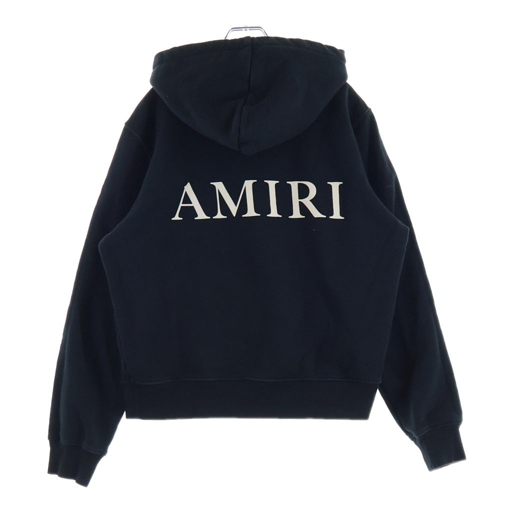 AMIRI(アミリ) Logo Print Cropped Pullover Hoodie ロゴプリント クロップド プルオーバーフーディ パーカー ブラック SR3GU0031SMRSTH1