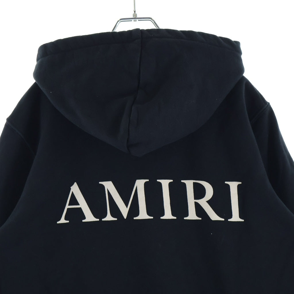 AMIRI(アミリ) Logo Print Cropped Pullover Hoodie ロゴプリント クロップド プルオーバーフーディ パーカー ブラック SR3GU0031SMRSTH1