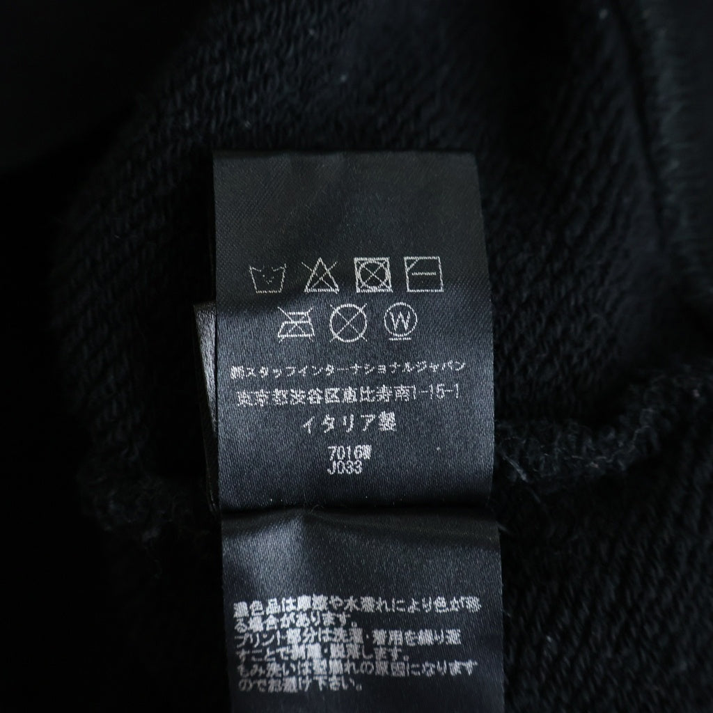 AMIRI(アミリ) Logo Print Cropped Pullover Hoodie ロゴプリント クロップド プルオーバーフーディ パーカー ブラック SR3GU0031SMRSTH1