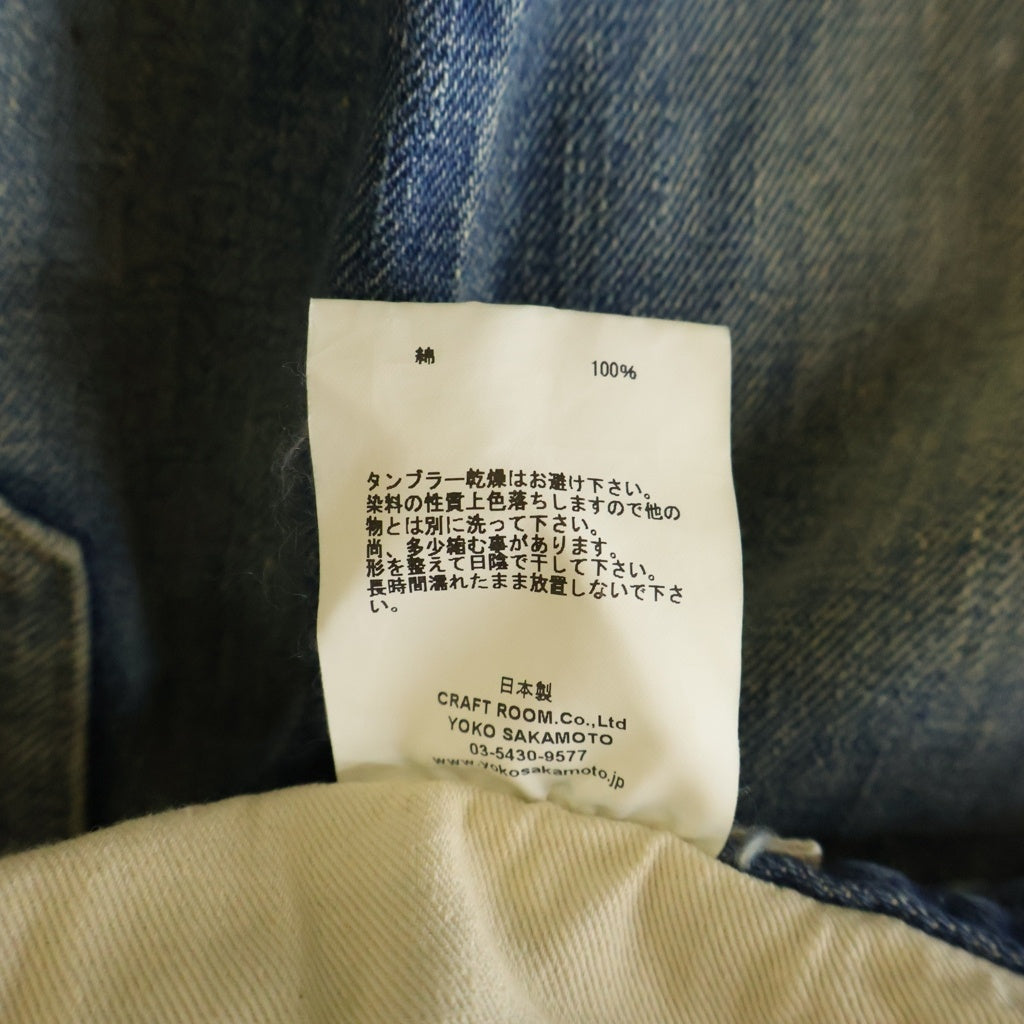 YOKO SAKAMOTO(ヨーコサカモト) 5POCKET EASY PANTS 5ポケット イージー ジーンズ デニムパンツ インディゴ YS-25AW-45