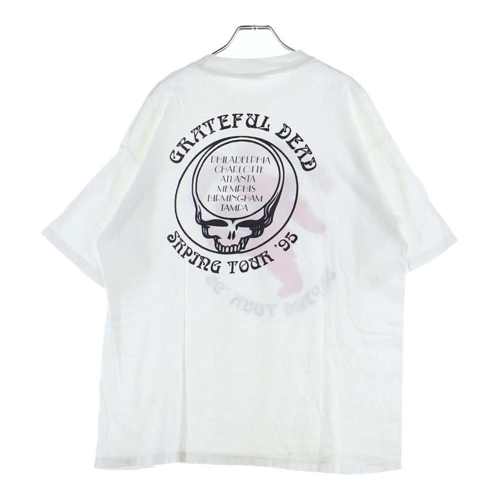 VINTAGE(ヴィンテージ) 90S VINTAGE BOOTLEG GRATEFUL DEAD SPRING TOUR TEE ヴィンテージ ブートレグ グレートフル デッド ツアー プリント クルーネック 半袖Tシャツ カットソー ホワイト