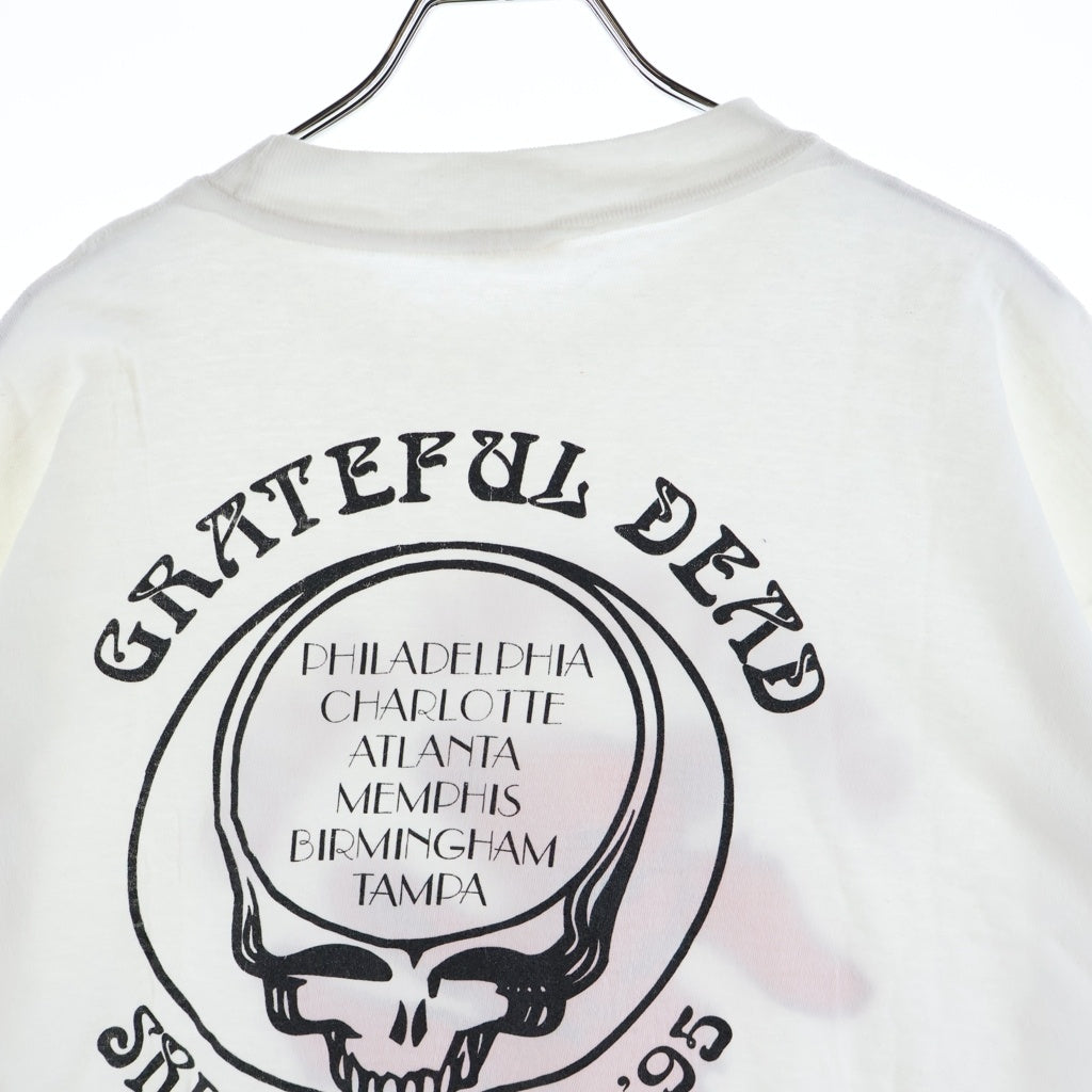 VINTAGE(ヴィンテージ) 90S VINTAGE BOOTLEG GRATEFUL DEAD SPRING TOUR TEE ヴィンテージ ブートレグ グレートフル デッド ツアー プリント クルーネック 半袖Tシャツ カットソー ホワイト