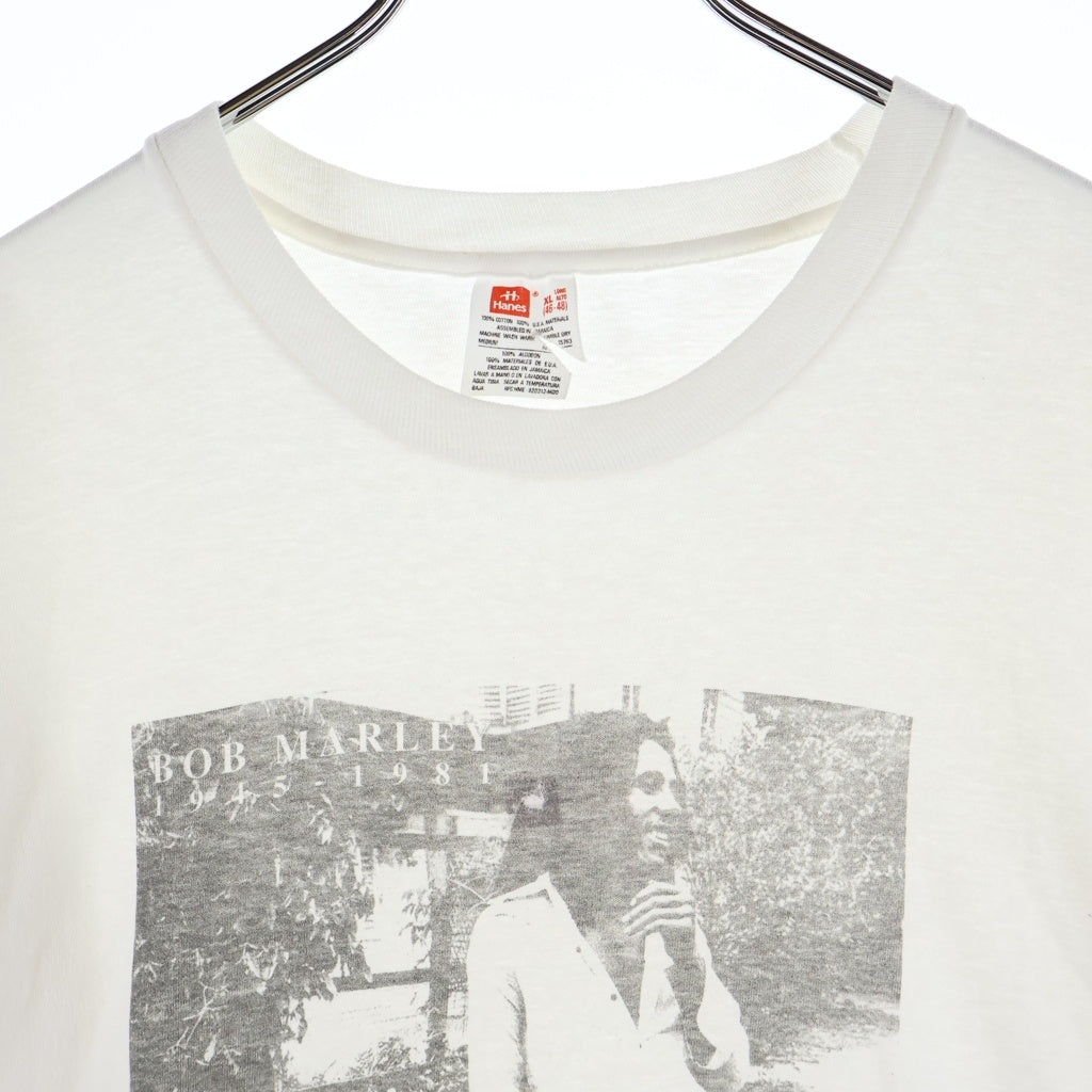 VINTAGE(ヴィンテージ) 90S VINTAGE HANES BOB MARLEY TEE ヴィンテージ ヘインズ ボブ マーリー プリント クルーネック 半袖Tシャツ カットソー ホワイト