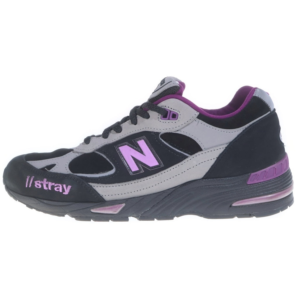 New Balance(ニューバランス) ×STRAY RATS 991 イングランド製 ストレイラッツ ローカットスニーカー ブラック/パープル US8.5/26.5cm M991SRP