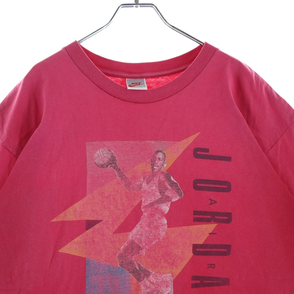 NIKE(ナイキ) 90S VINTAGE AIR JORDAN ヴィンテージ エアジョーダン フロントプリント クルーネック 半袖 Tシャツ カットソー レッド