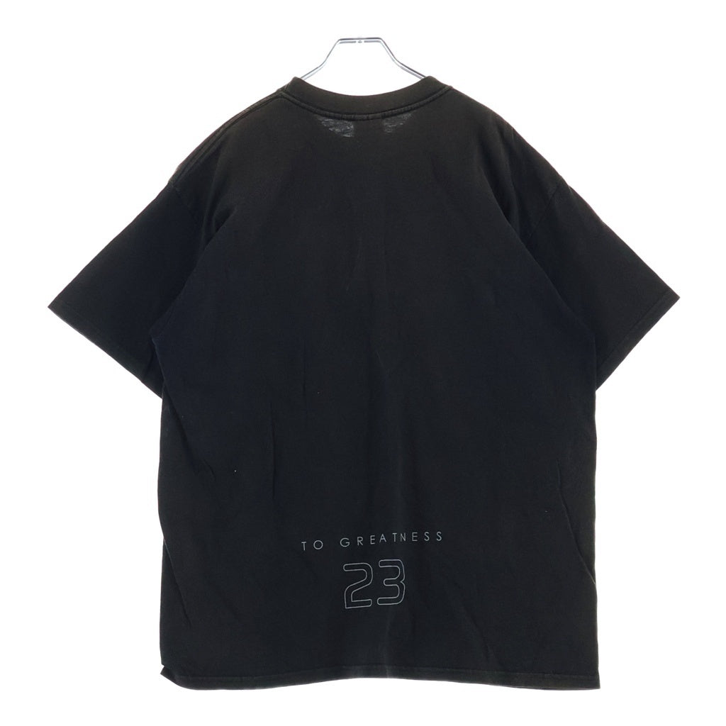 NIKE(ナイキ) JORDAN ジョーダン 総柄 ロゴプリント クルーネック 半袖 Tシャツ カットソー ブラック
