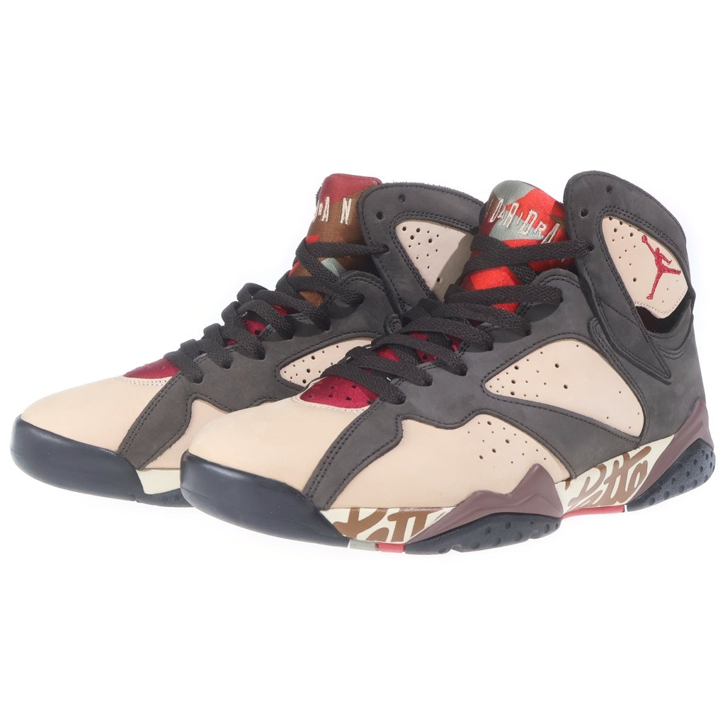 NIKE(ナイキ) ×Patta AIR JORDAN RETRO PATTA エア ジョーダン 7 レトロ パタ ハイカットスニーカー ブラウン/レッド US10/28cm AT3375-200