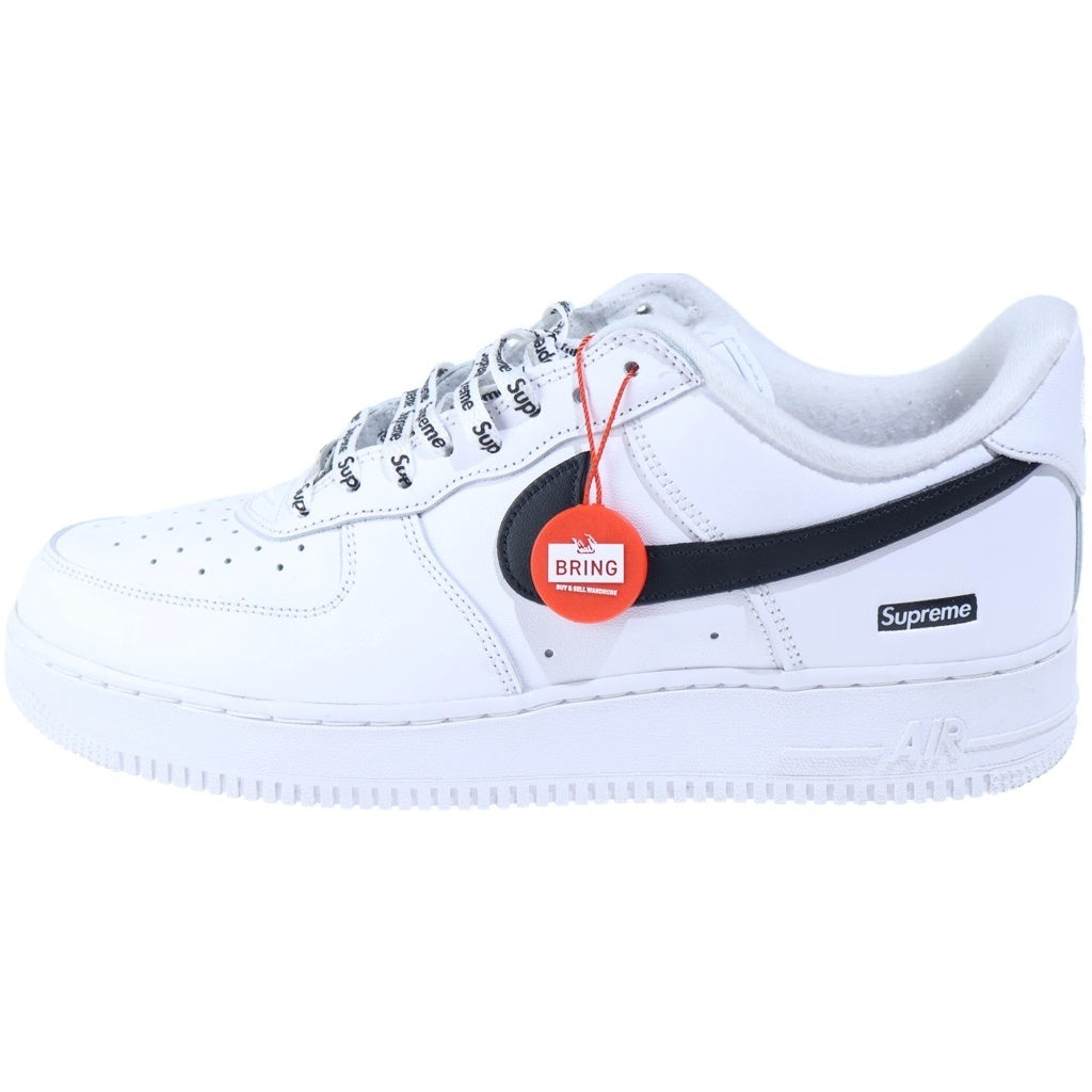 NIKE(ナイキ) ×SUPREME AIR FORCE 1 LOW WHITE BLACK シュプリーム エアフォース ブラック ローカットスニーカー ホワイト US12/29cm CU9225-102