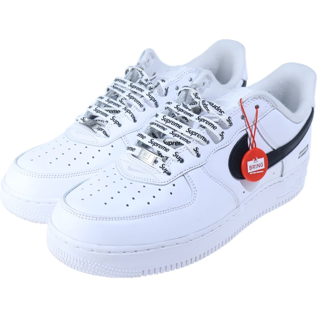 NIKE(ナイキ) ×SUPREME AIR FORCE 1 LOW WHITE BLACK シュプリーム エアフォース ブラック ローカットスニーカー ホワイト US12/29cm CU9225-102