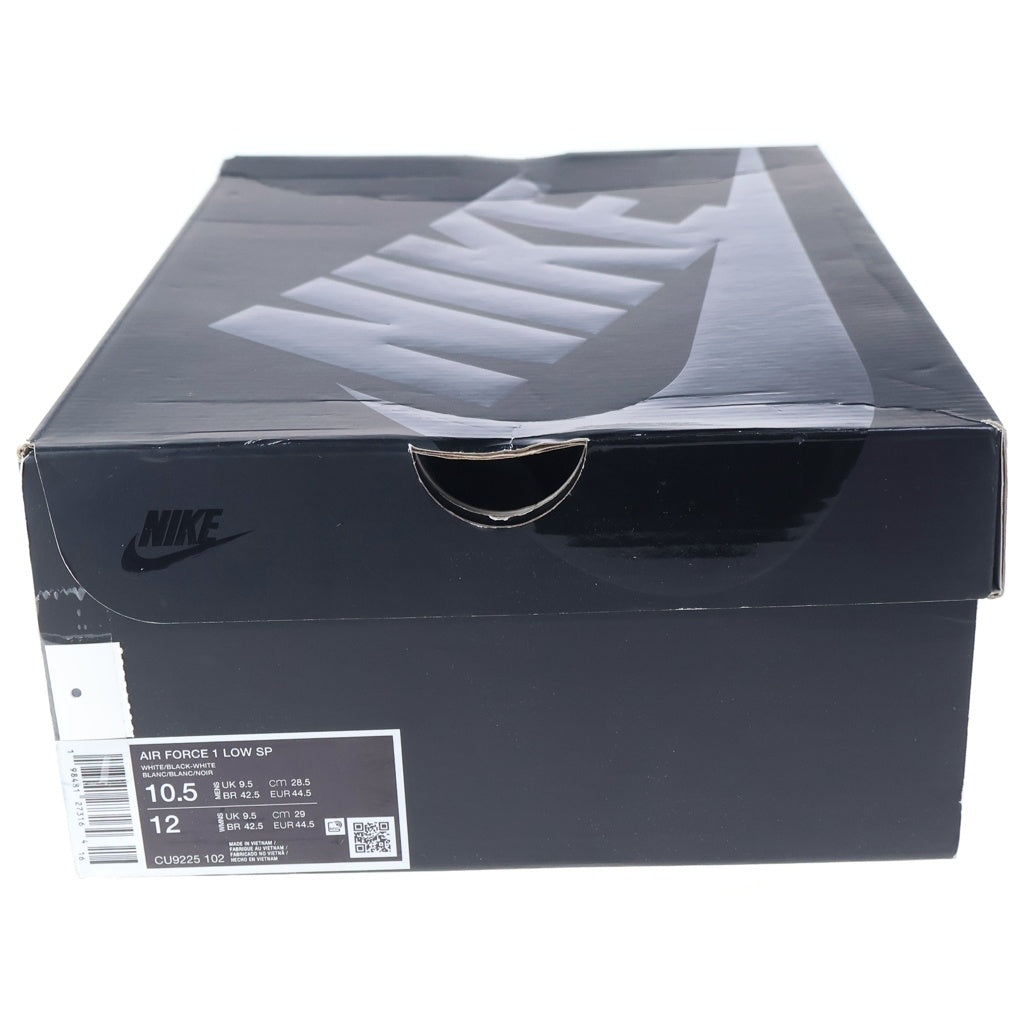 NIKE(ナイキ) ×SUPREME AIR FORCE 1 LOW WHITE BLACK シュプリーム エアフォース ブラック ローカットスニーカー ホワイト US12/29cm CU9225-102