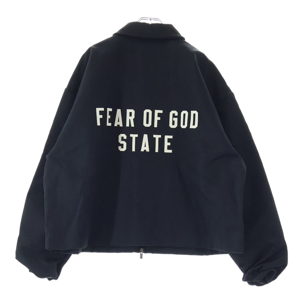 FEAR OF GOD ESSENTIALS(フィアオブゴッド エッセンシャルズ) ジップアップ ナイロン スタンドカラー ジャケット ブラック 8325-343-1900