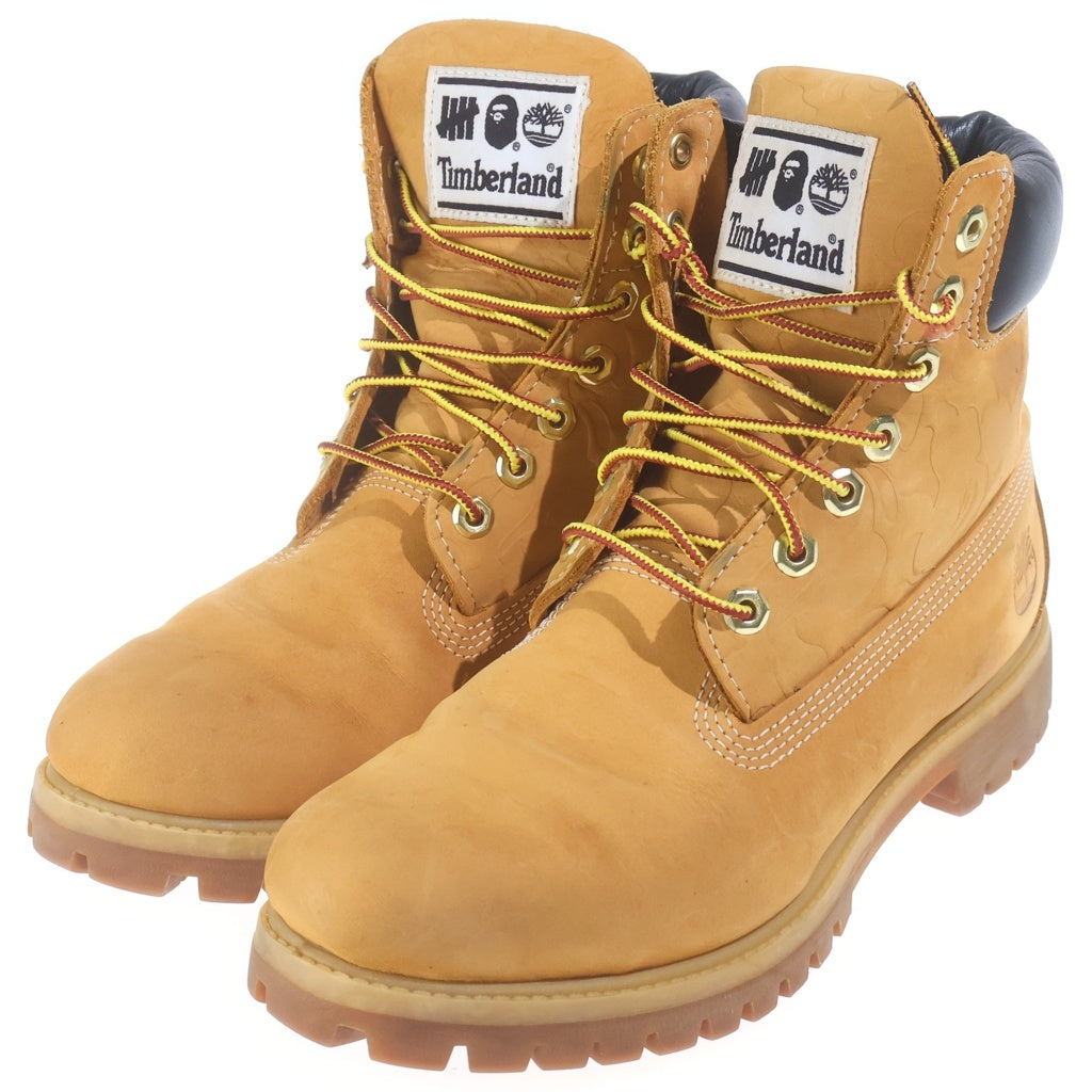 Timberland(ティンバーランド) ×UNDEFEATED ×A BATHING APE アンディフィーテッド ア ベイシング エイプ ハイカットブーツ ブラウン US8.5/26.5cm TB0A1R7Y