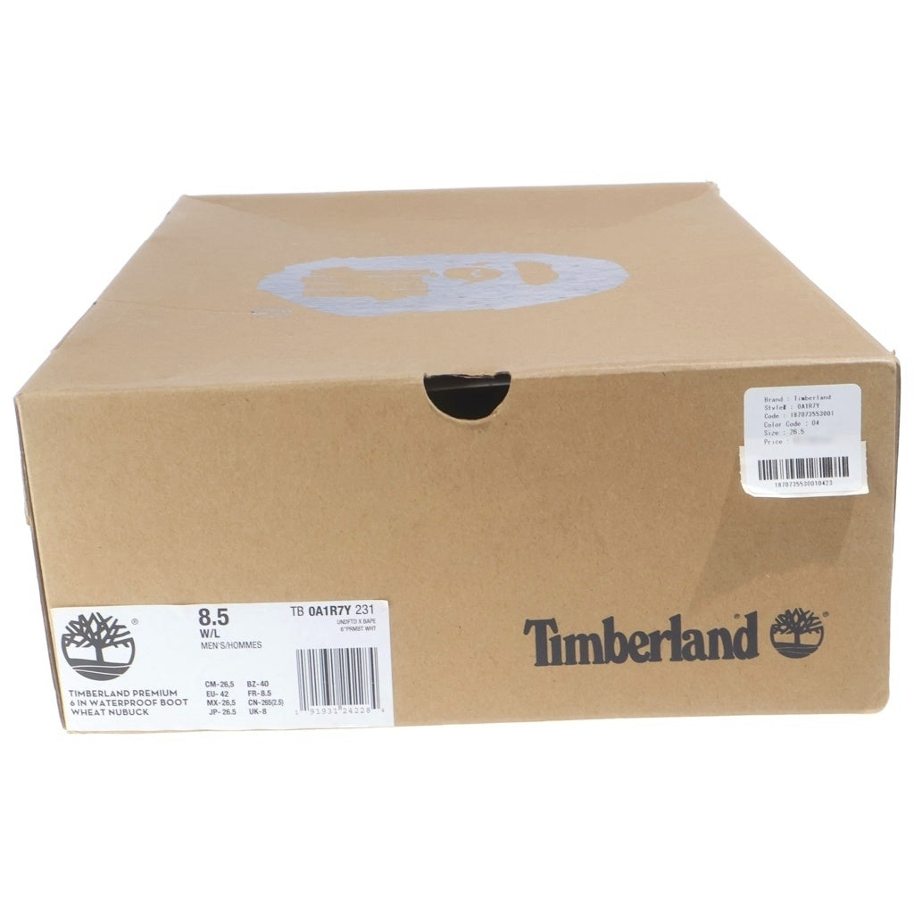 Timberland(ティンバーランド) ×UNDEFEATED ×A BATHING APE アンディフィーテッド ア ベイシング エイプ ハイカットブーツ ブラウン US8.5/26.5cm TB0A1R7Y