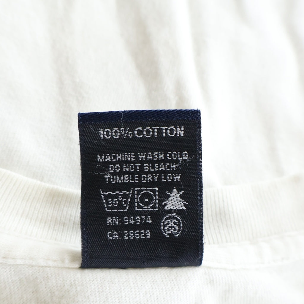 STUSSY(ステューシー) 00S OLD WTAPS ダブルタップス USA製 紺タグ ロゴプリント クルーネック 半袖Tシャツ カットソー ホワイト