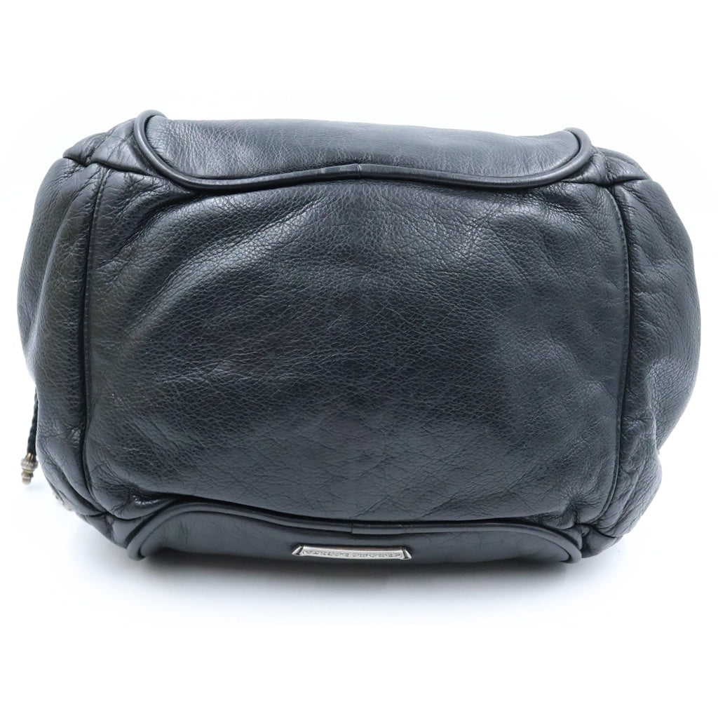 CHROME HEARTS(クロムハーツ) SQRRY JO FILI SM スクローリー フィリグリークロス レザー ハンドバッグ ブラック