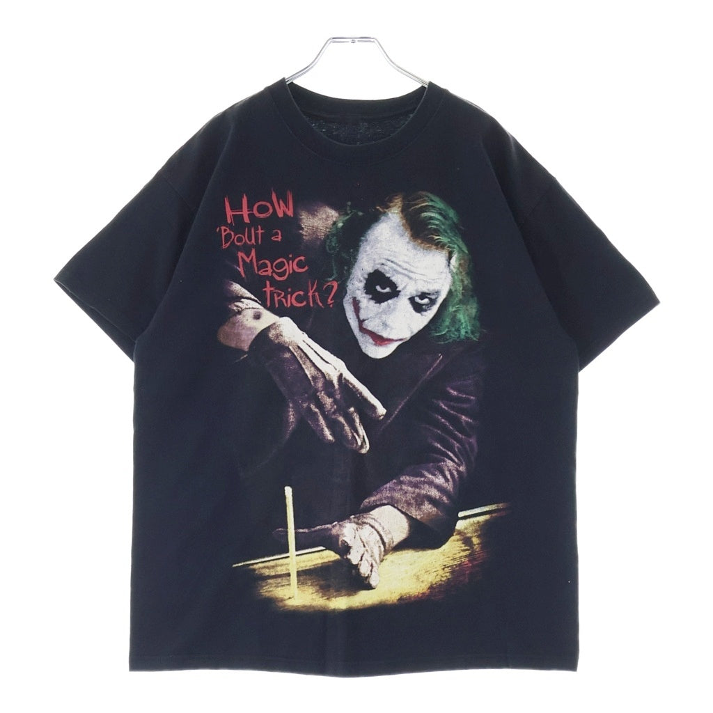 VINTAGE(ヴィンテージ) 00S VINTAGE THE DARK KNIGHT JOKER HOW BOUT A MAJIKC TRICK? TEE ヴィンテージ ダークナイト ジョーカー フロントプリントTシャツ 半袖クルーネックカットソー ブラック