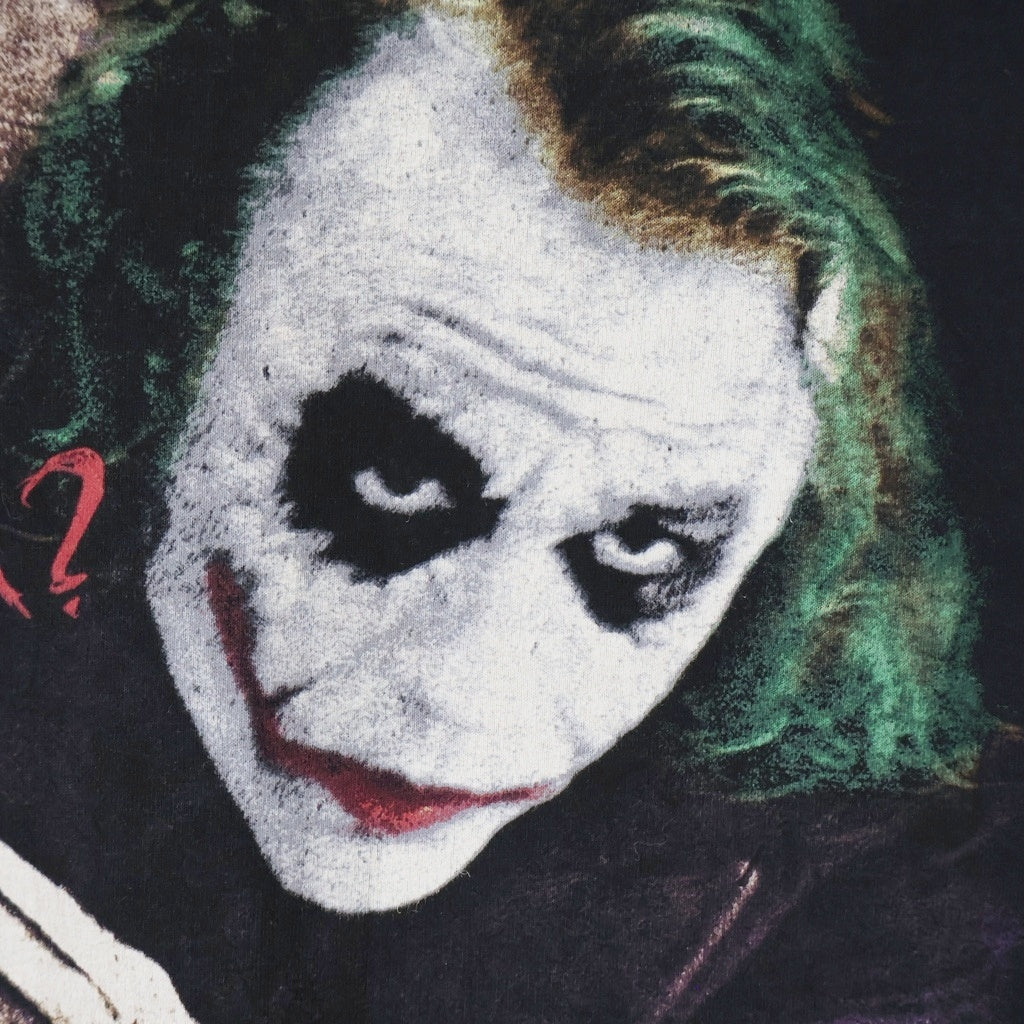 VINTAGE(ヴィンテージ) 00S VINTAGE THE DARK KNIGHT JOKER HOW BOUT A MAJIKC TRICK? TEE ヴィンテージ ダークナイト ジョーカー フロントプリントTシャツ 半袖クルーネックカットソー ブラック